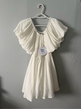 Princess Polly | Dresses | Princess Polly Sunkiss Frill Mini Dress Whiteblue Floral Size Nwt